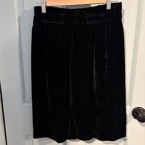 J Crew Elegant Black Velvet Skirt